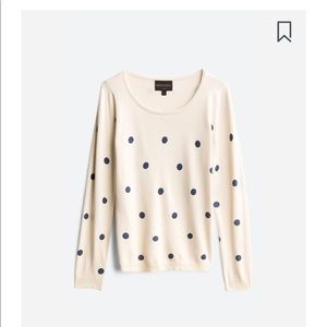 Absolutely markle crew pullover beige/polka dots